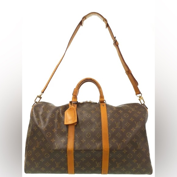 Authentic Louis Vuitton keepall 50 bandouliere travel unisex with strap - Picture 1 of 8